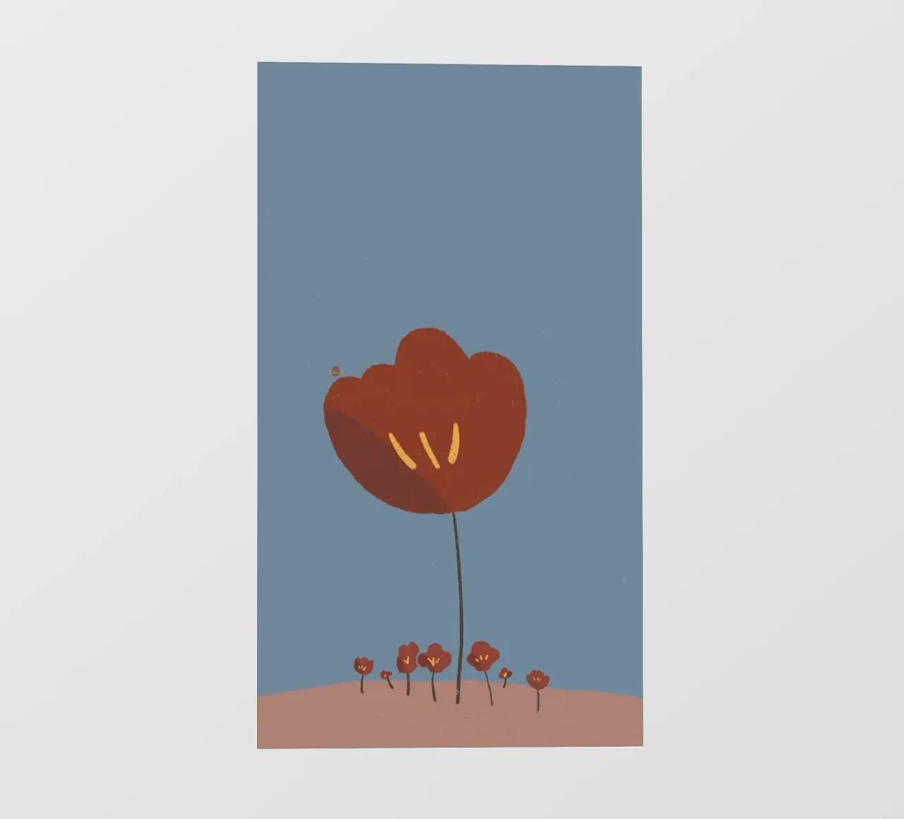 red flower minimal telo in pvc da kichin