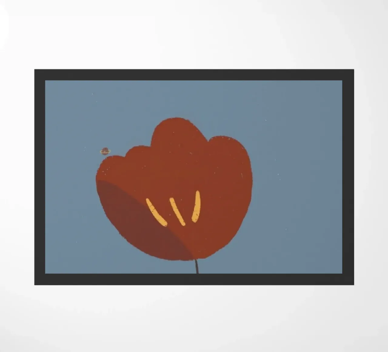 red flower minimal zerbino da kichin