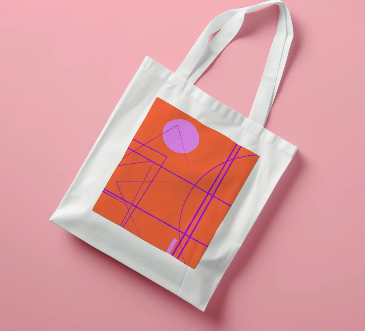 Angular Lines No 28 borsa in juta da treechild