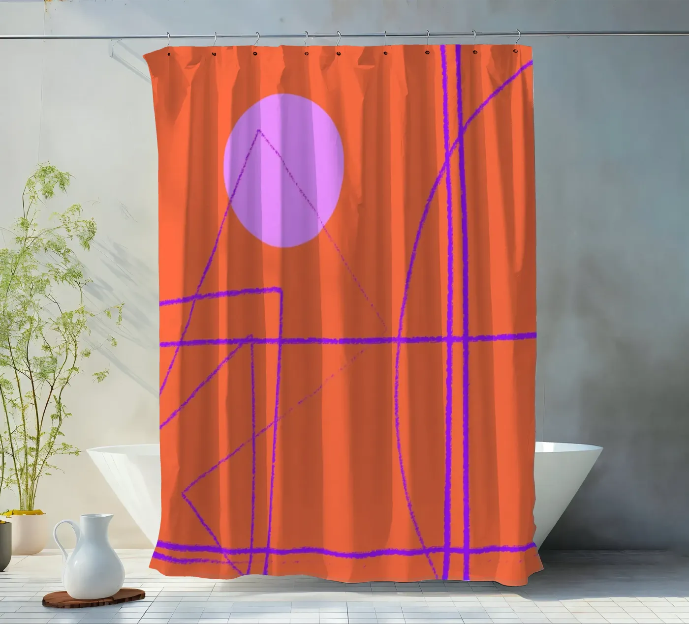 Angular Lines No 28 rideau de douche de treechild