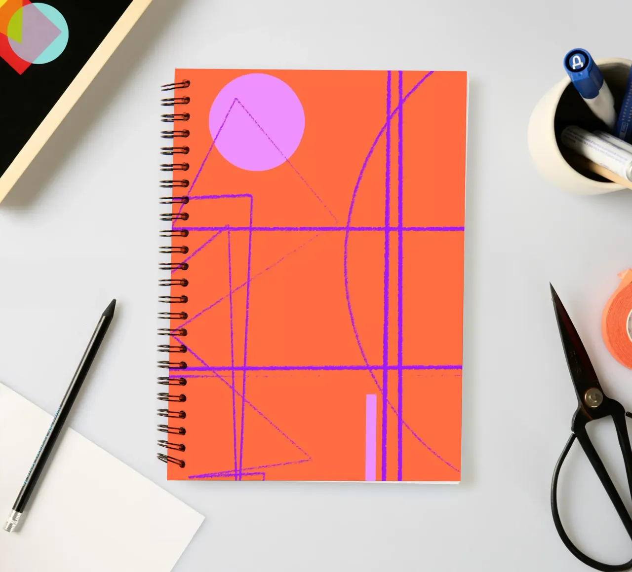 Angular Lines No 28 spiral notebook by treechild