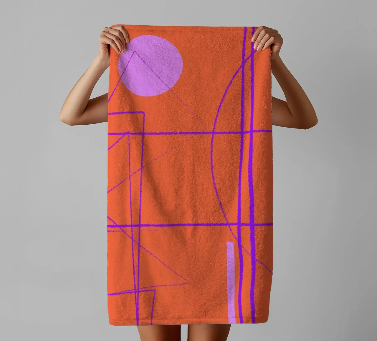 Angular Lines No 28 serviette de bain de treechild