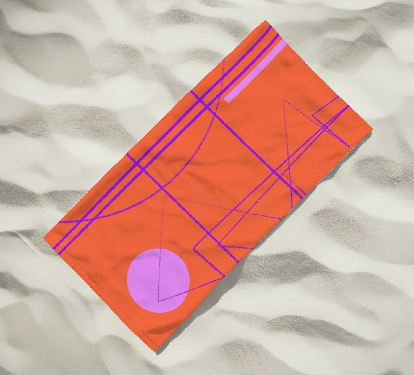 Angular Lines No 28 Strandtuch von treechild