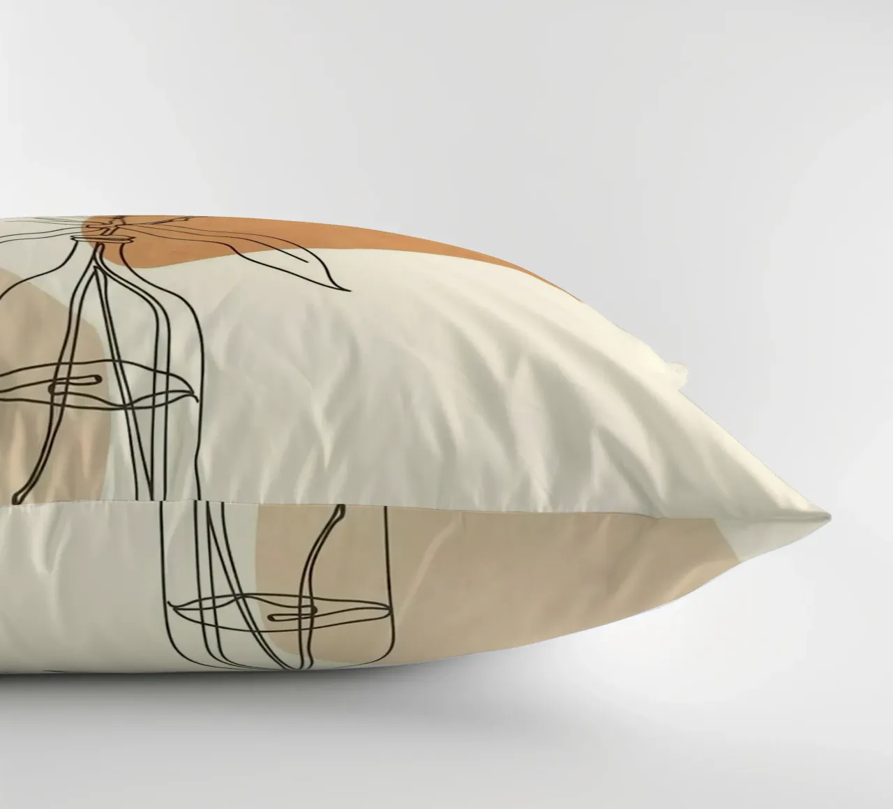shape line leaf and bottle cuscino da carsa