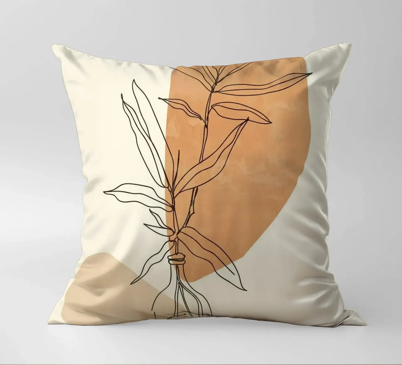 shape line leaf and bottle cuscino da carsa