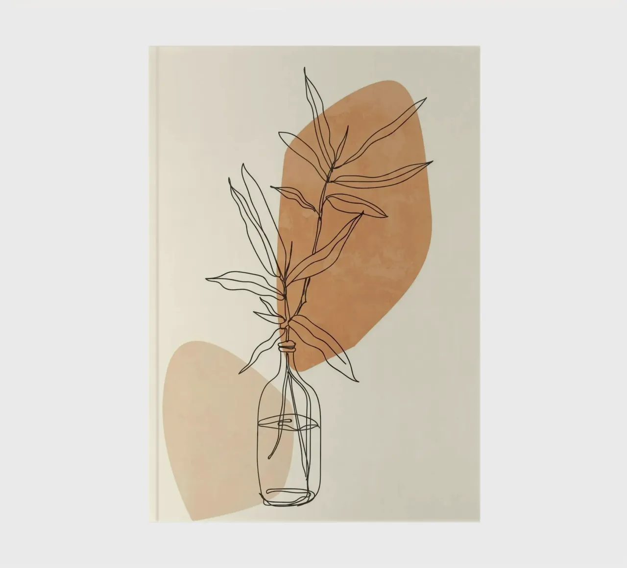 shape line leaf and bottle notebook by carsa