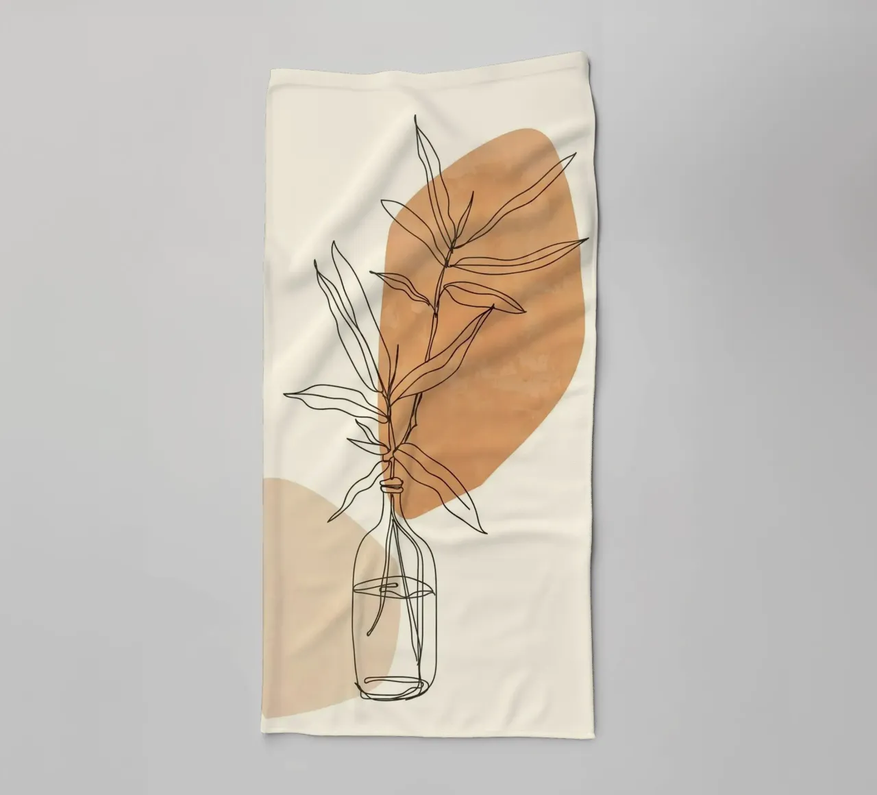 shape line leaf and bottle asciugamano da bagno da carsa