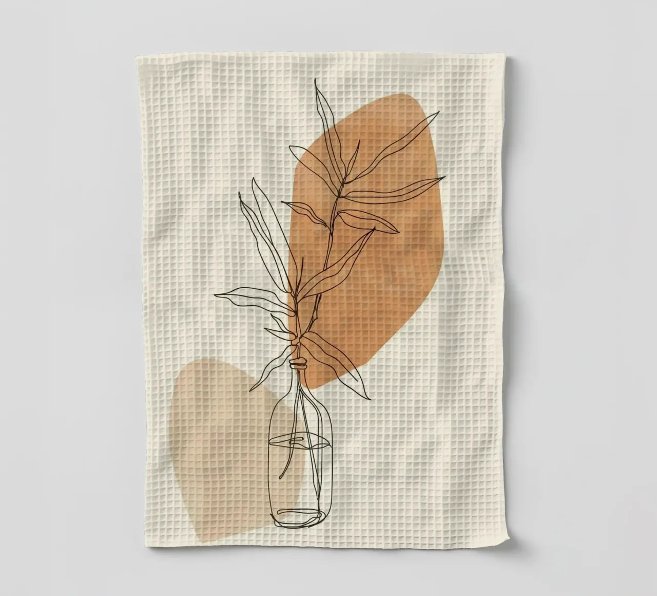 shape line leaf and bottle canovaccio da cucina da carsa