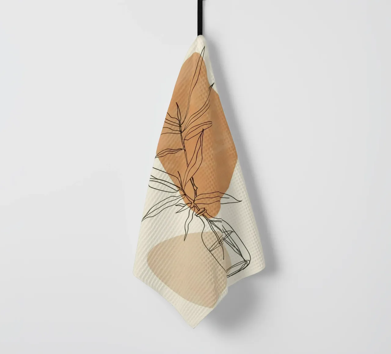 shape line leaf and bottle canovaccio da cucina da carsa