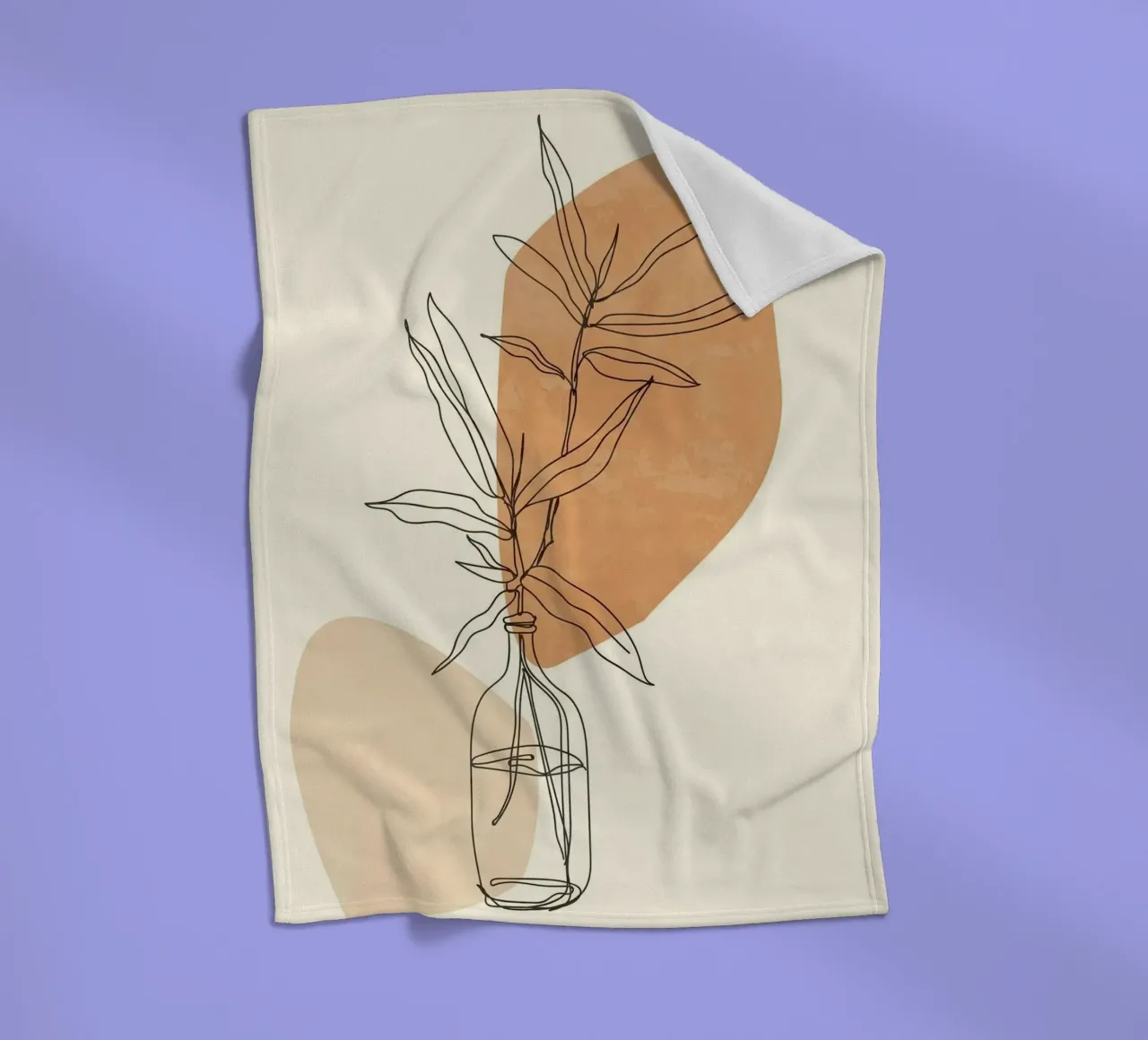 shape line leaf and bottle coperta in pile da carsa