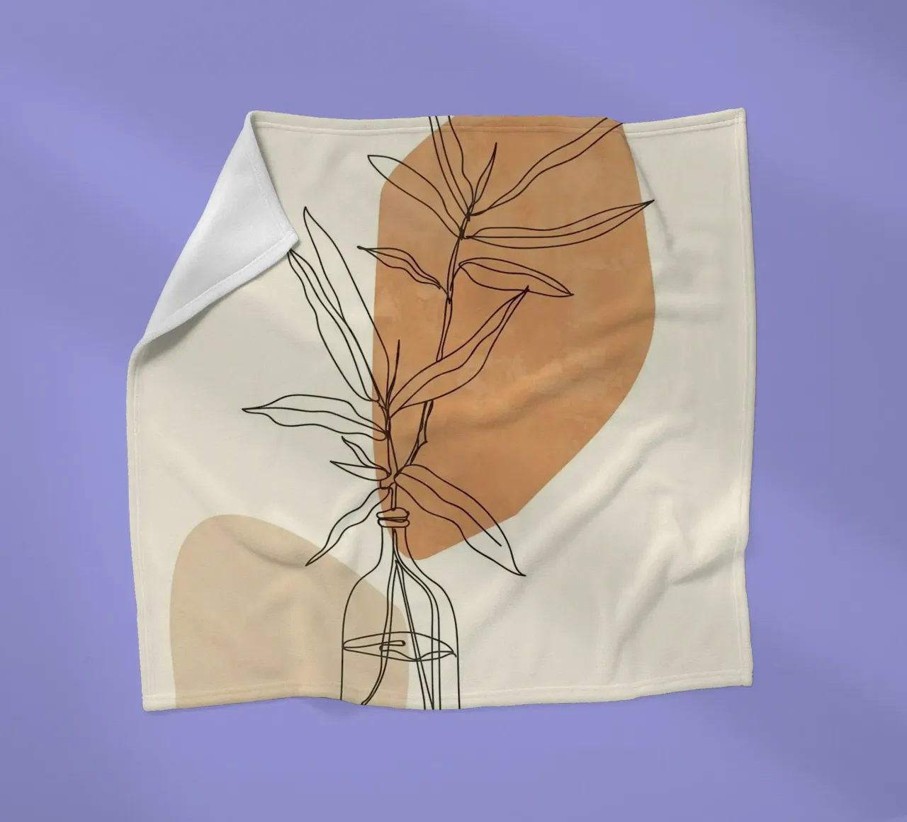 shape line leaf and bottle coperta in pile da carsa