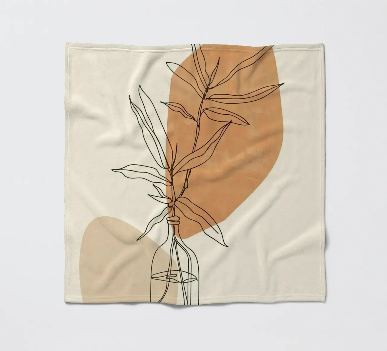 shape line leaf and bottle coperta in pile da carsa