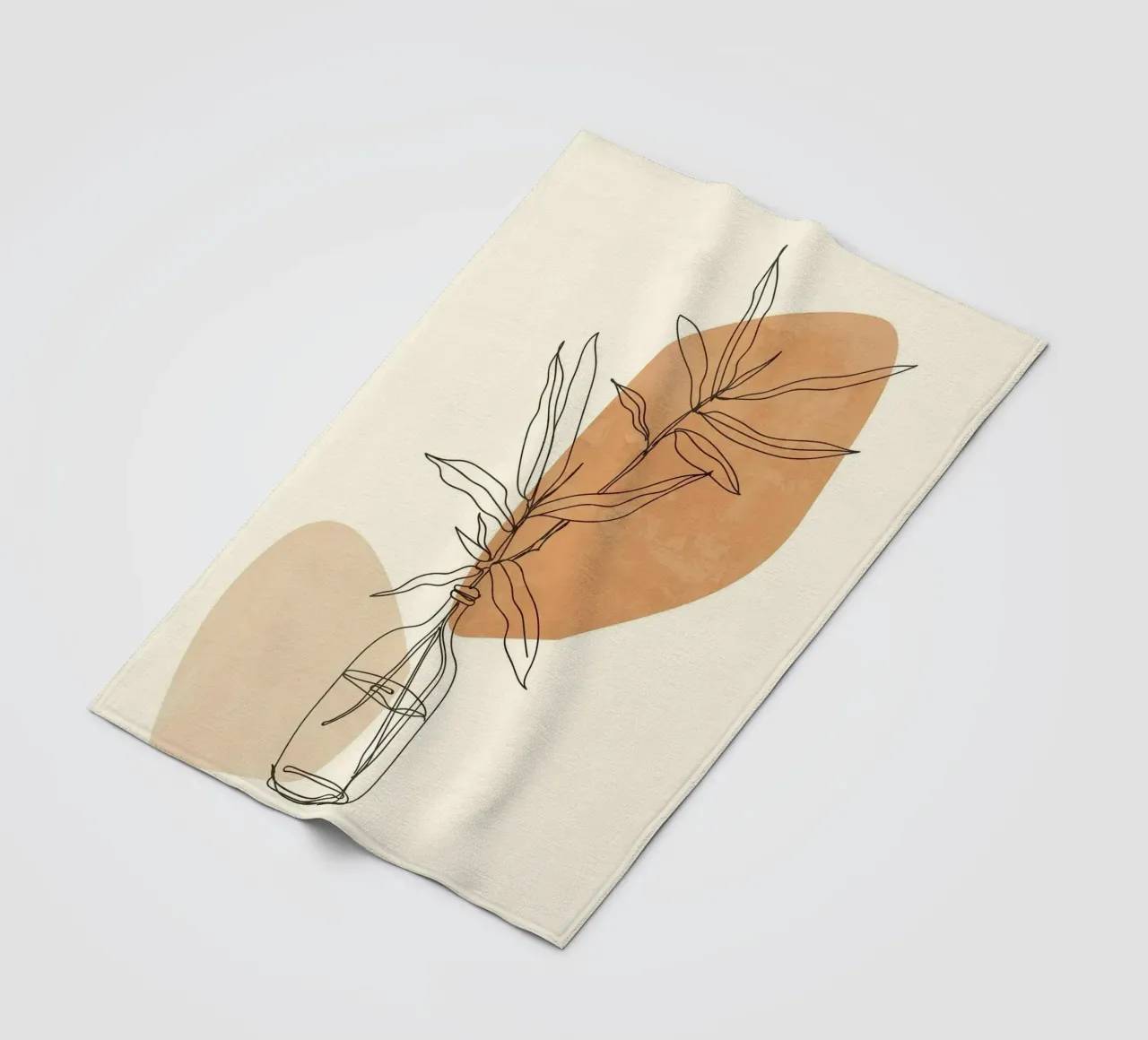 shape line leaf and bottle coperta in pile da carsa