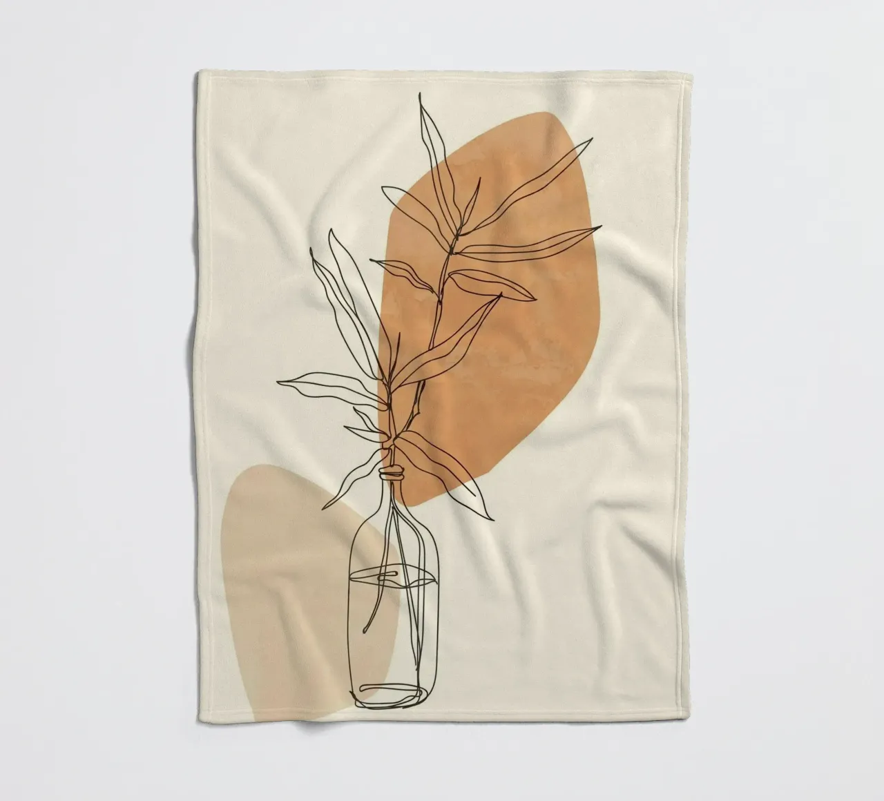 shape line leaf and bottle coperta in pile da carsa