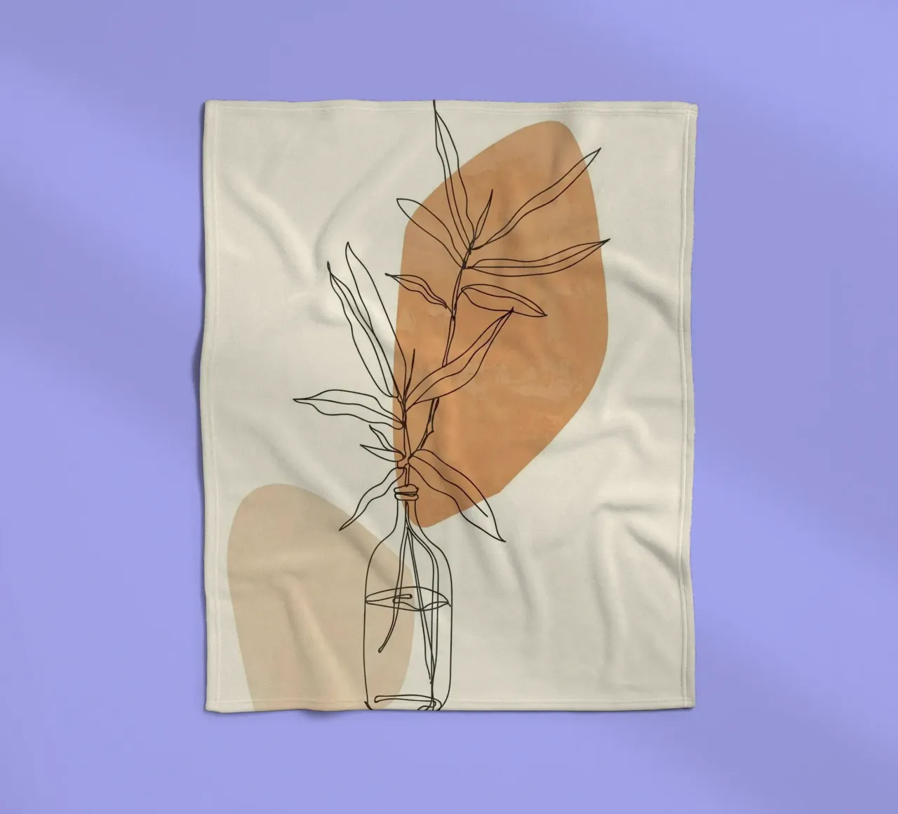 shape line leaf and bottle coperta in pile da carsa