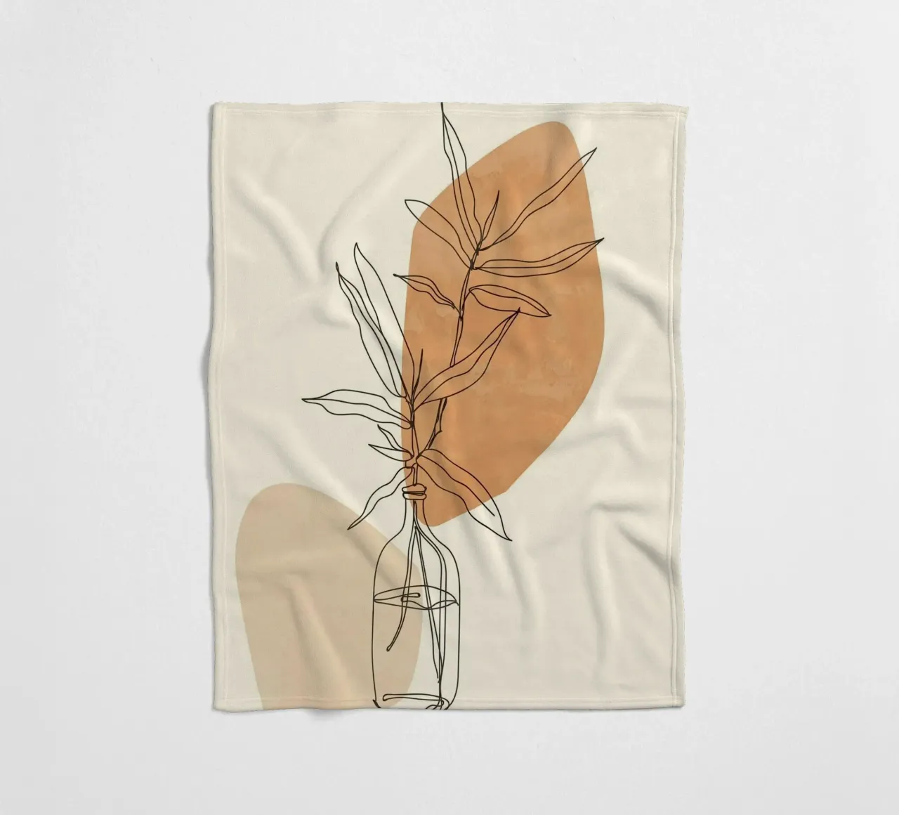 shape line leaf and bottle coperta in pile da carsa