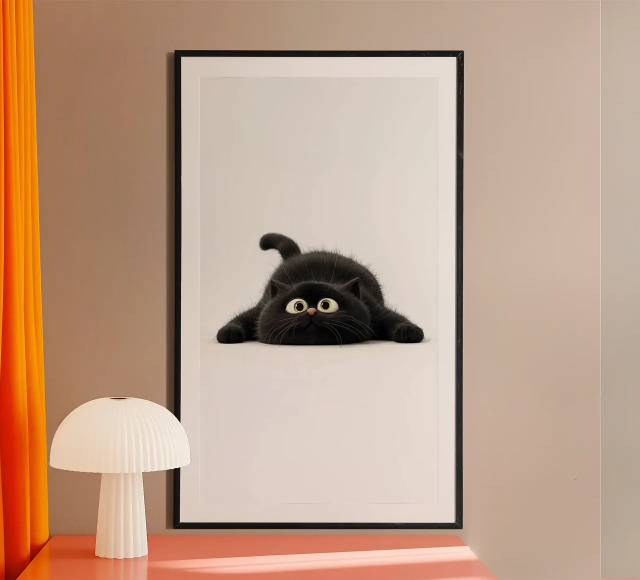 cat in white poster da kichin
