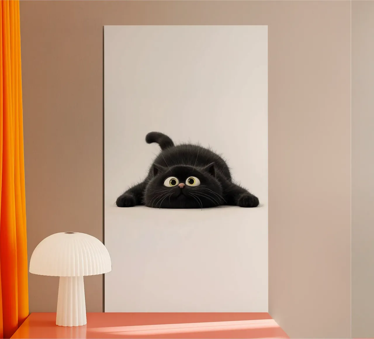 cat in white poster da kichin