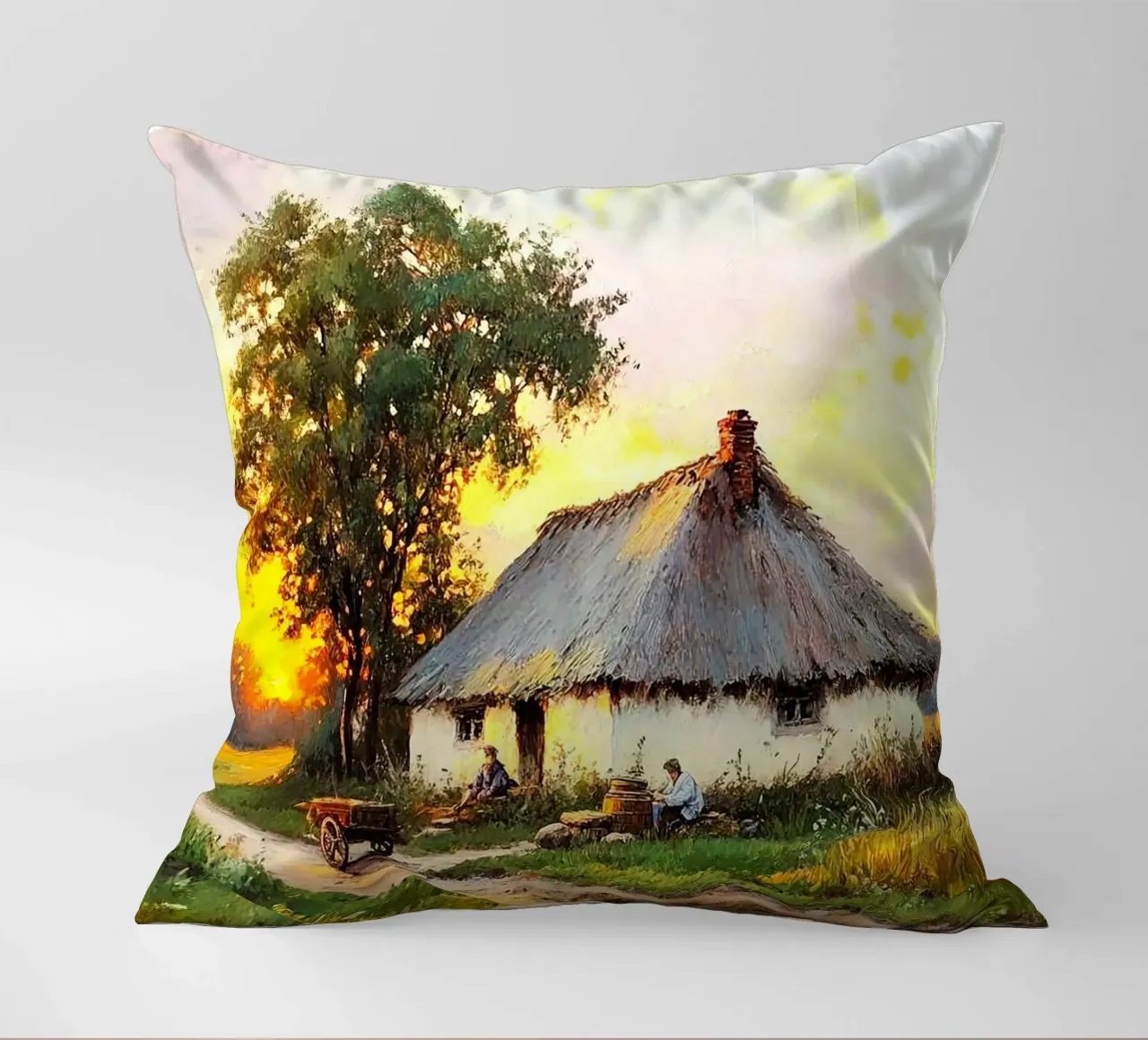house with tree cuscino da carsa