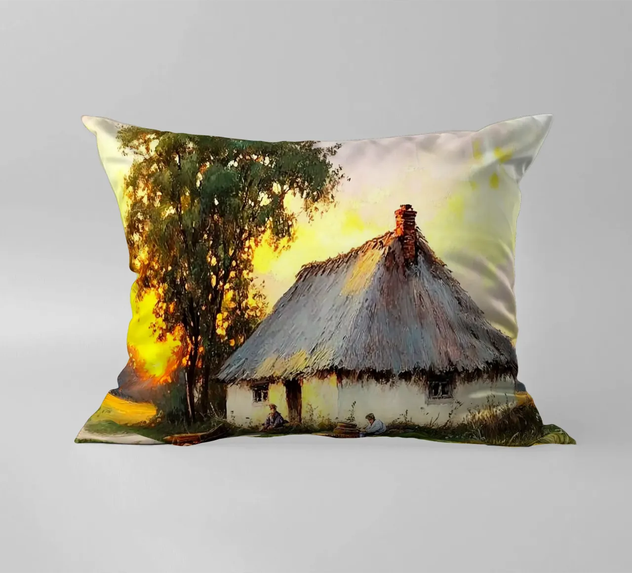 house with tree cuscino da carsa