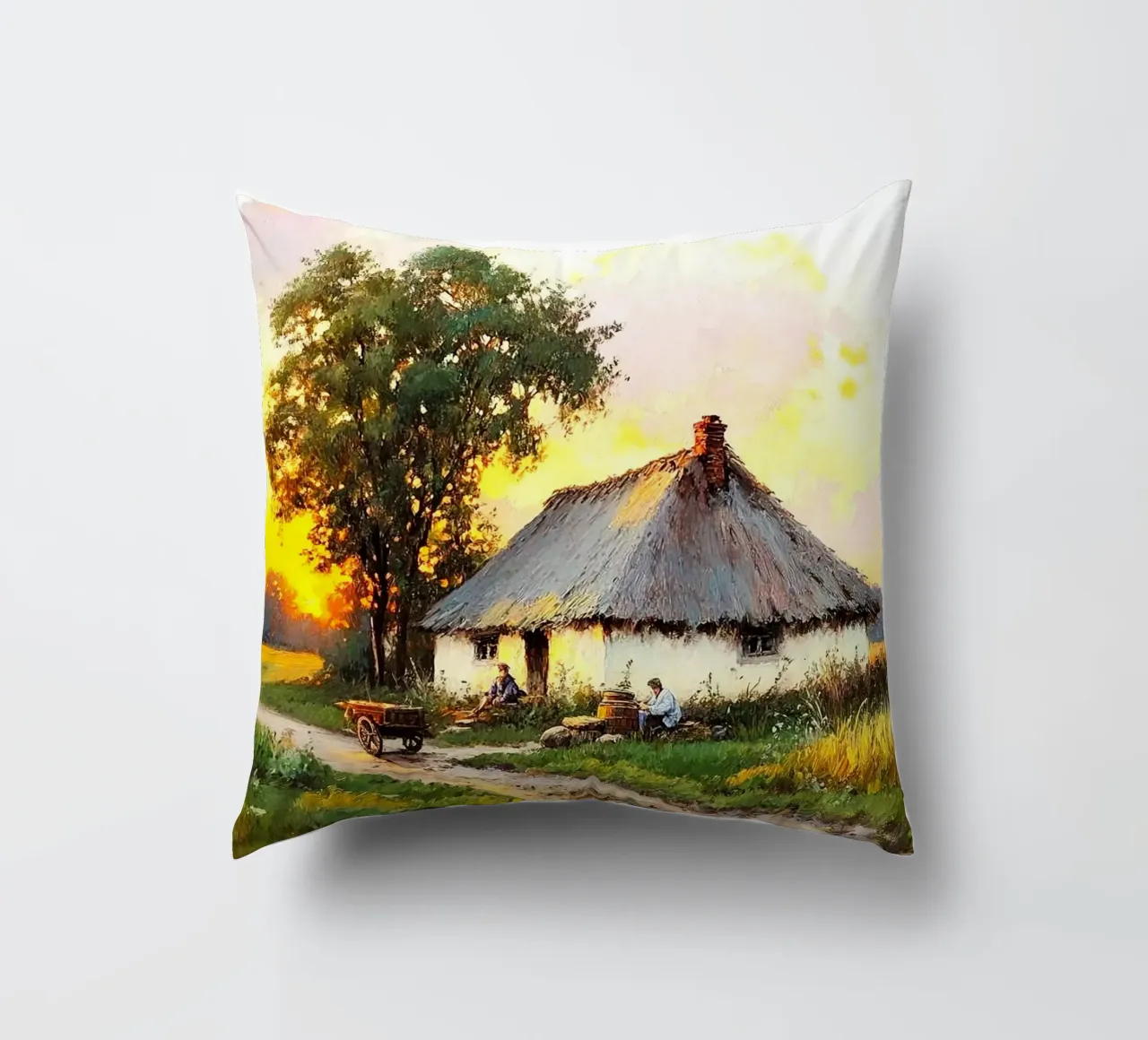 house with tree cuscino da carsa