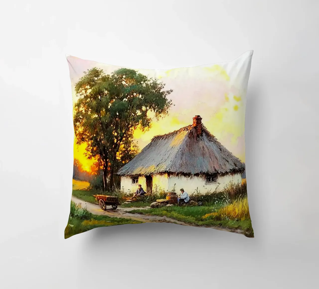 house with tree cuscino da carsa
