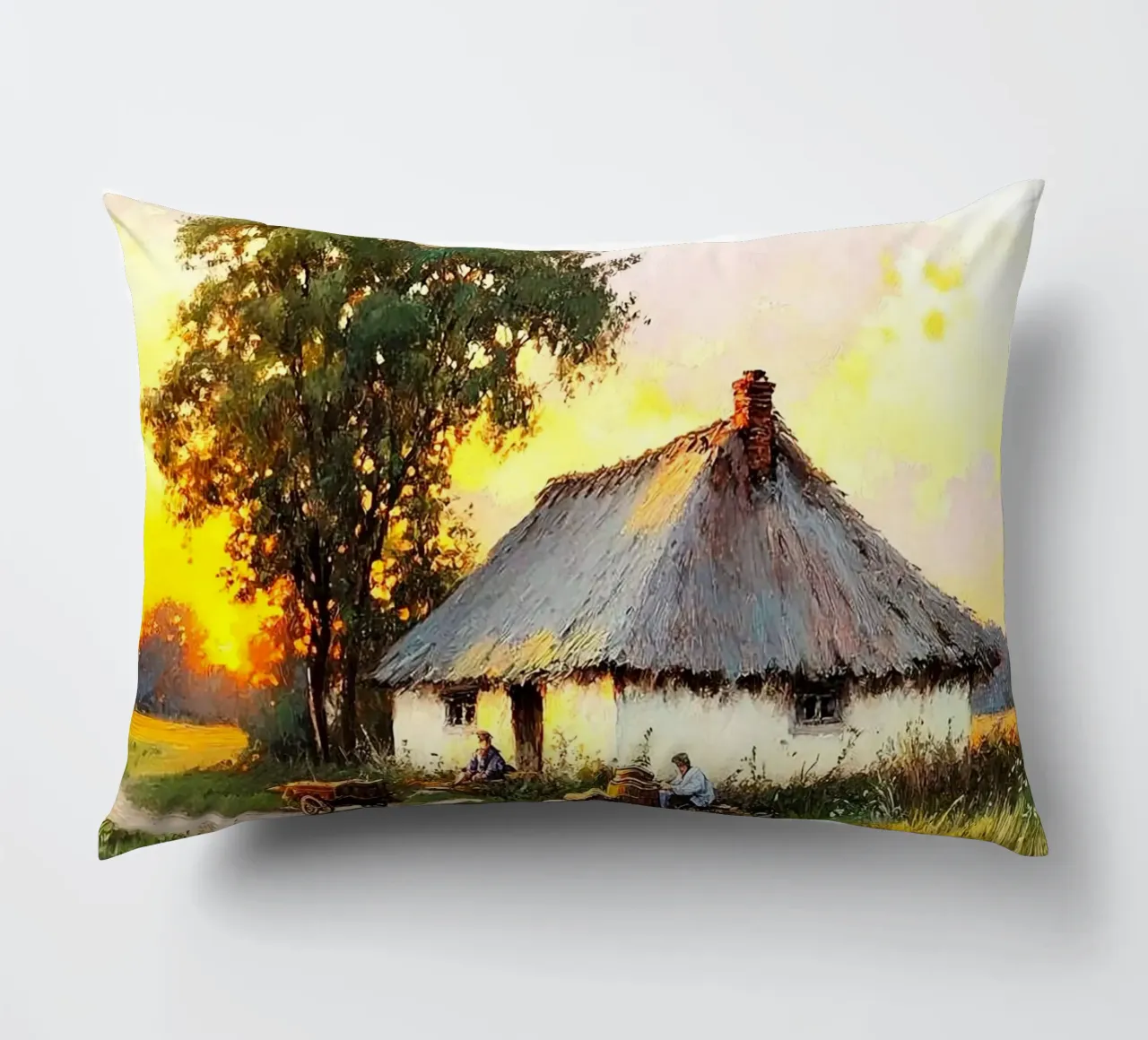 house with tree cuscino da carsa