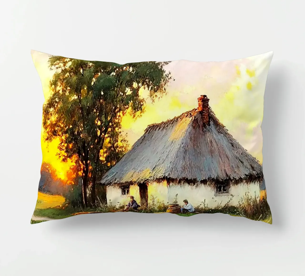 house with tree cuscino da carsa