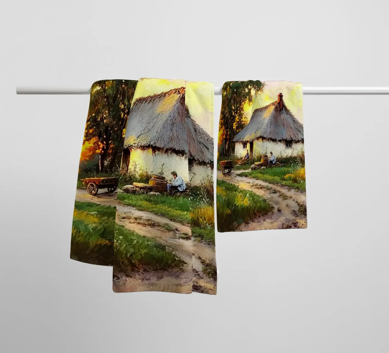 house with tree asciugamano da bagno da carsa