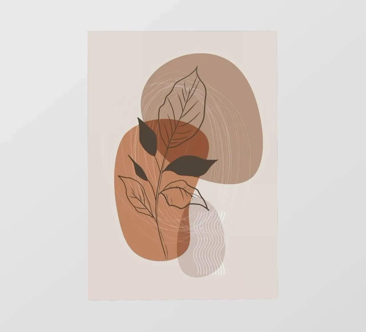 shape line flower and brown telo in pvc da kichin