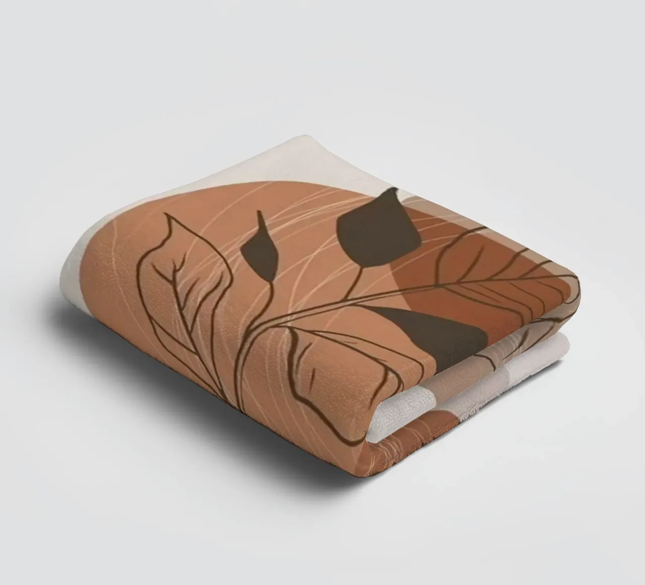 shape line flower and brown asciugamano da bagno da kichin
