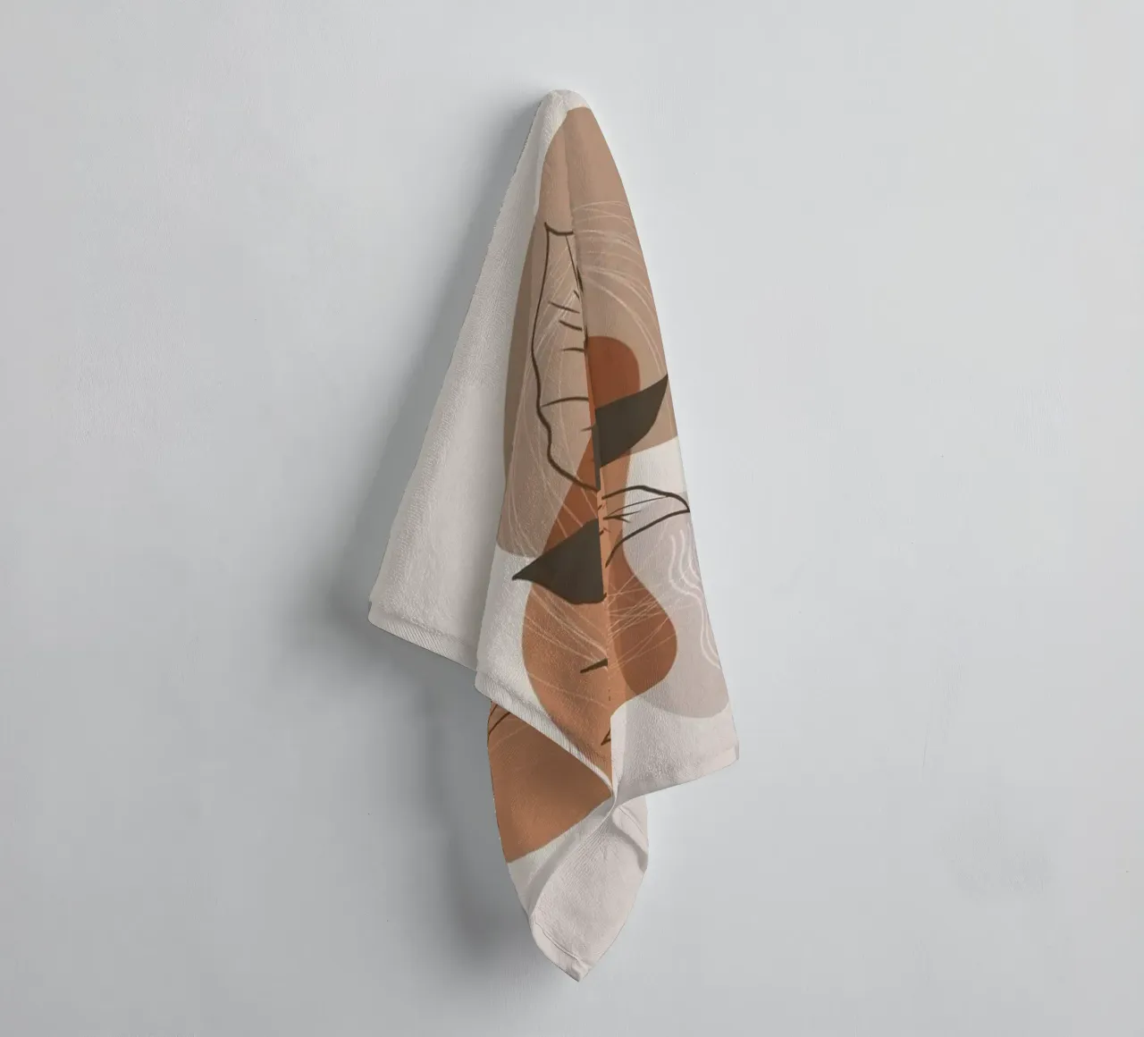 shape line flower and brown asciugamano da bagno da kichin