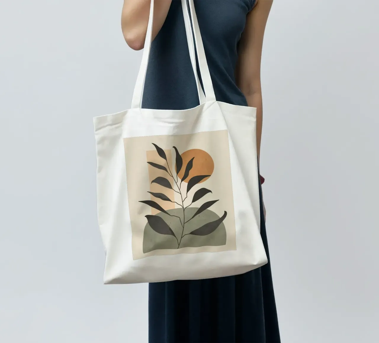 shape branch moon borsa in juta da kichin