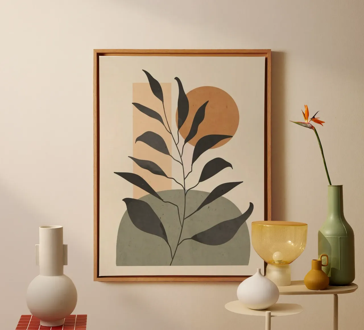 shape branch moon canvas with Floater frame by kichin
