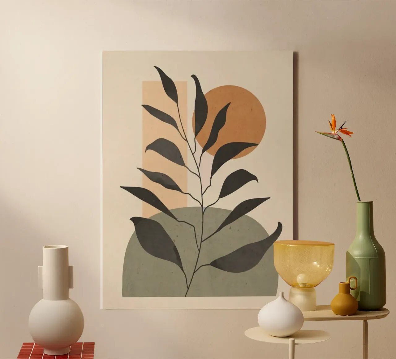shape branch moon canvas with Floater frame by kichin