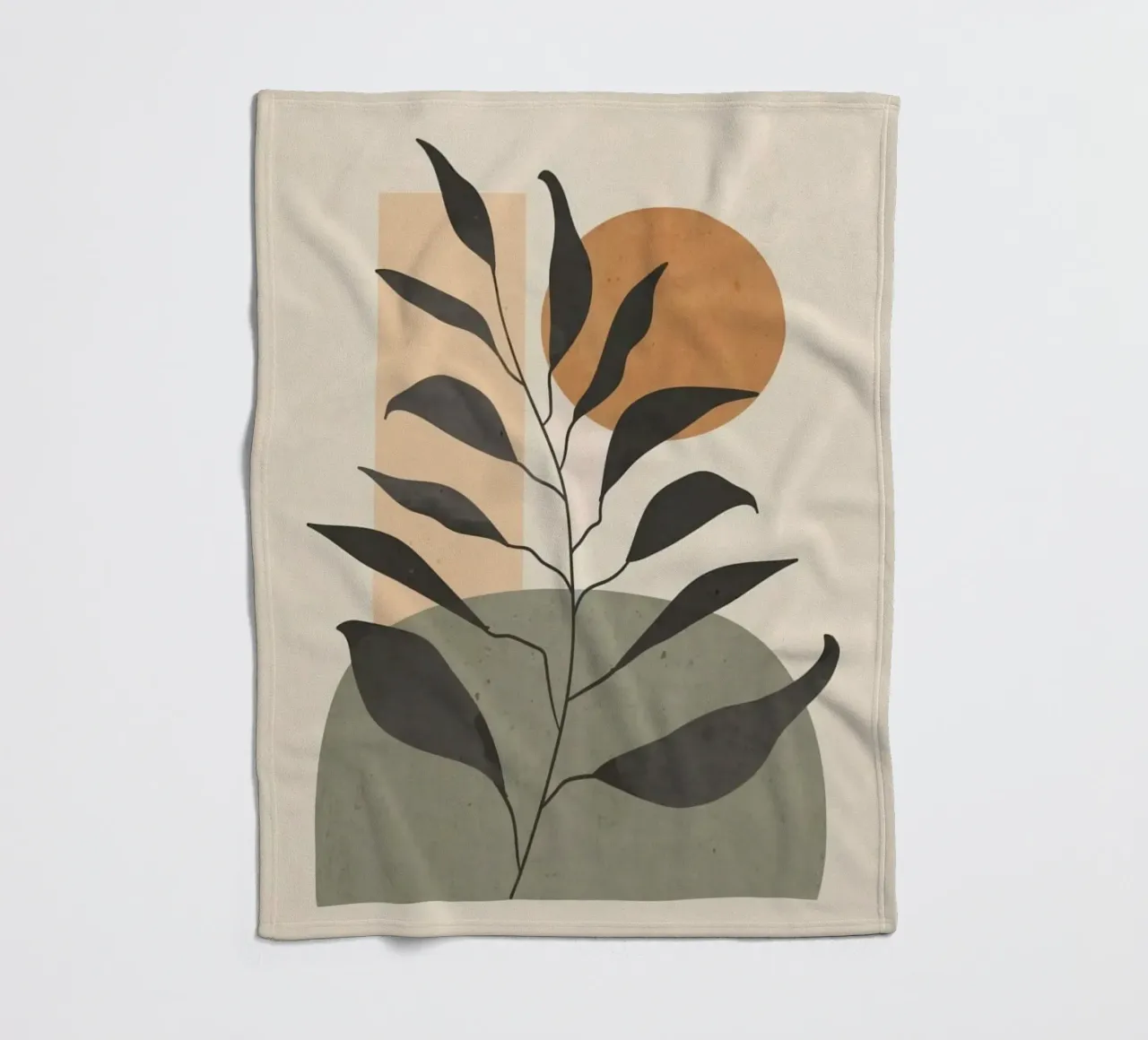shape branch moon coperta in pile da kichin