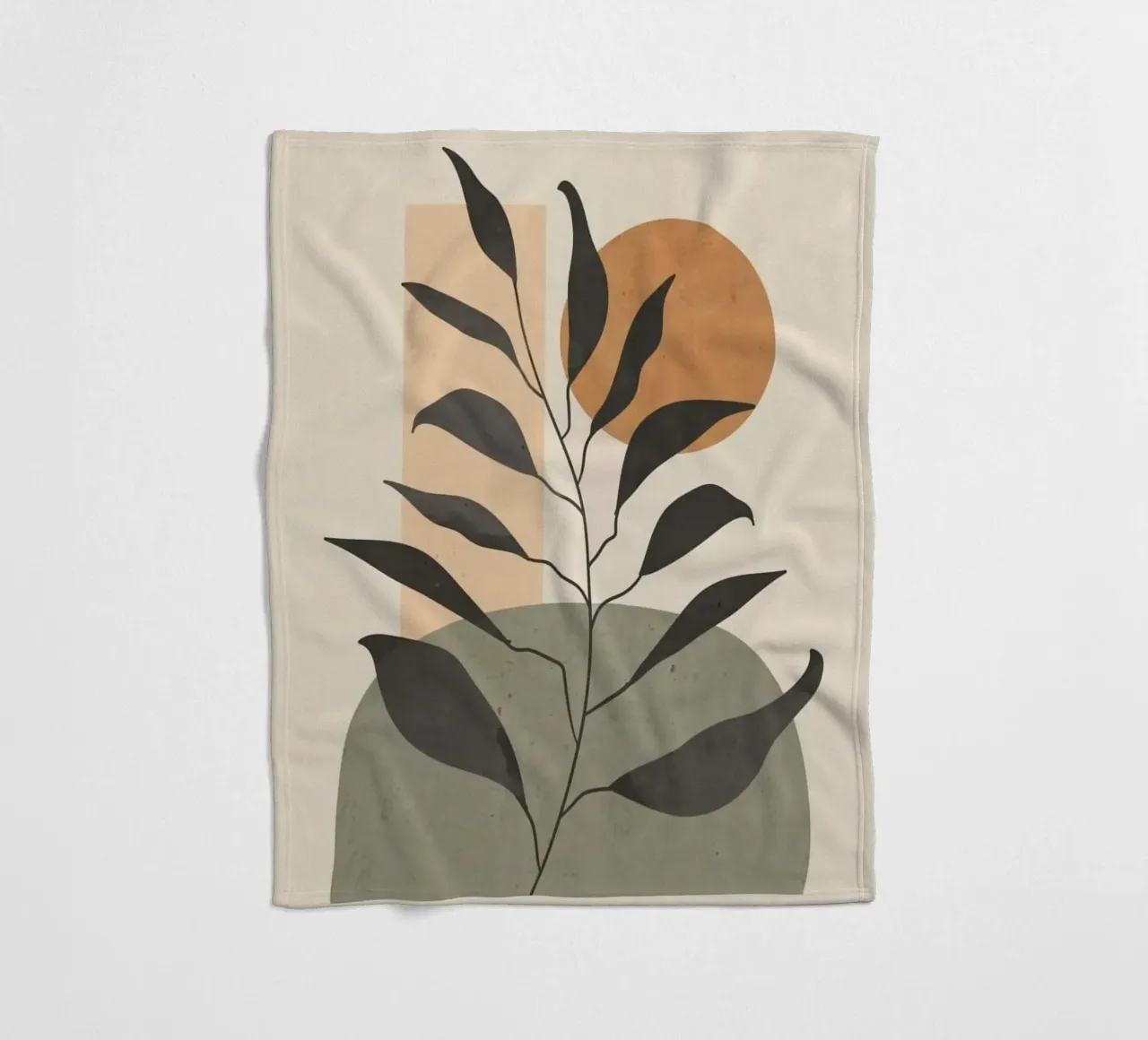 shape branch moon coperta in pile da kichin