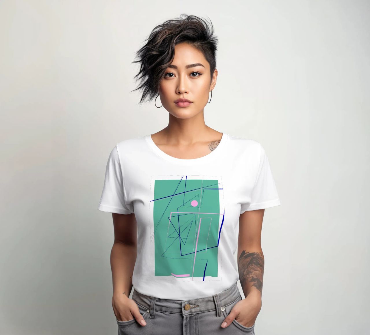 Angular Lines No 24 t-shirt da donna da treechild