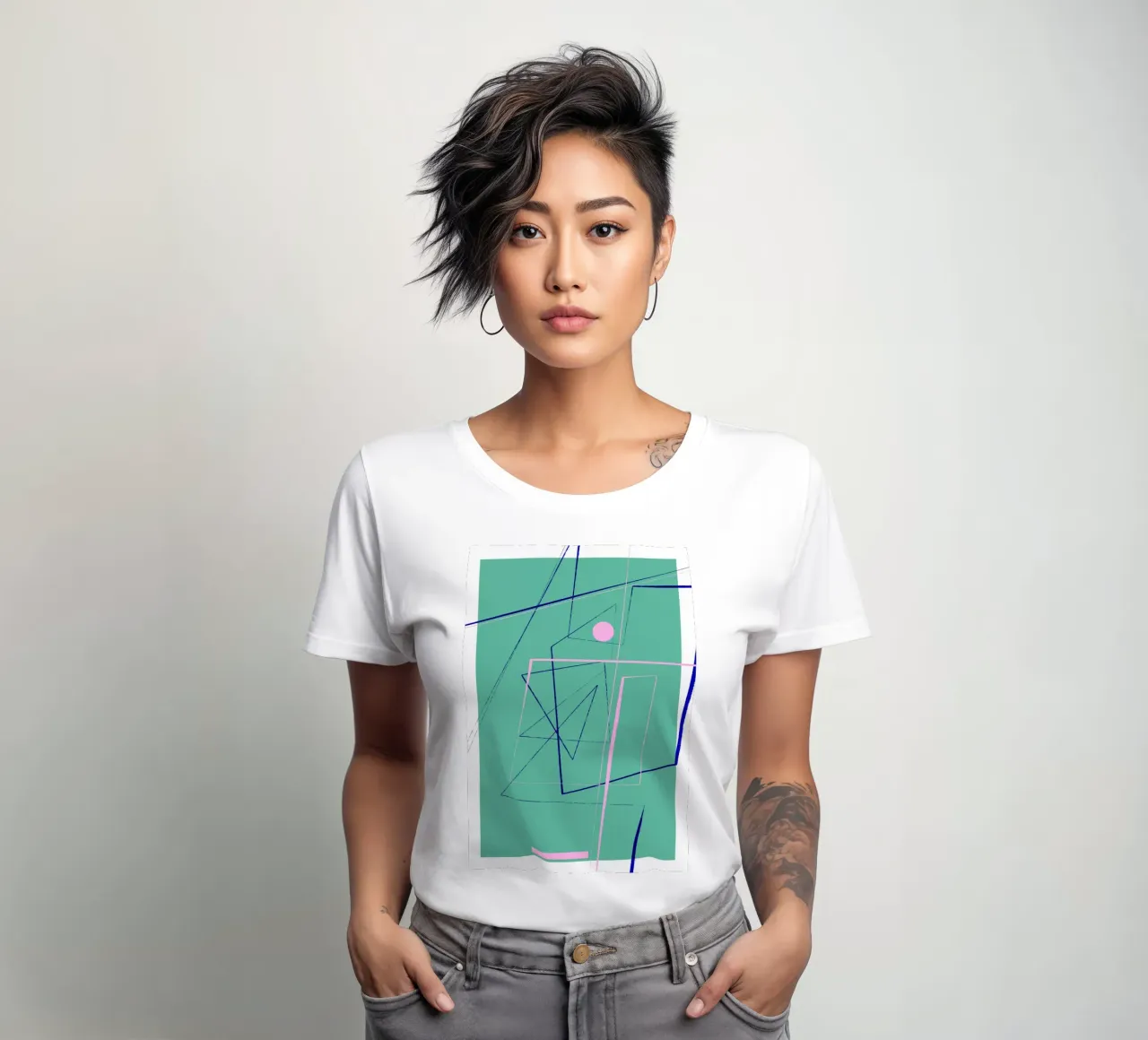 Angular Lines No 24 Frauen T-Shirt von treechild
