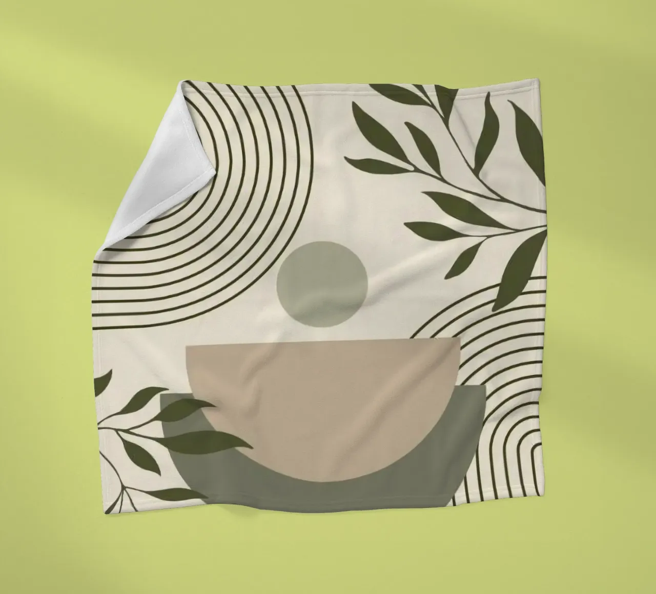 line circle and branch coperta in pile da miracle
