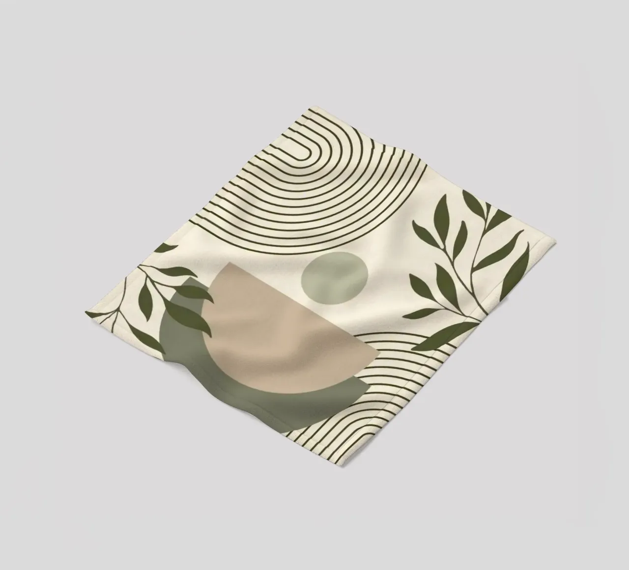 line circle and branch coperta in pile da miracle