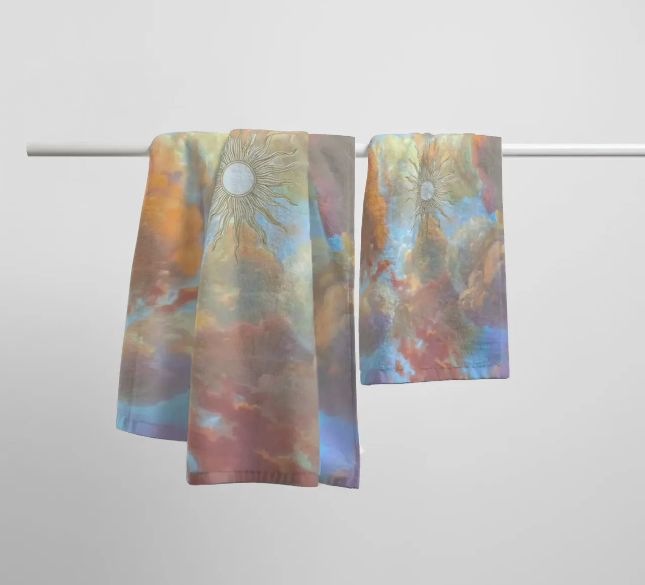 sunshine and clouds asciugamano da bagno da lifeline
