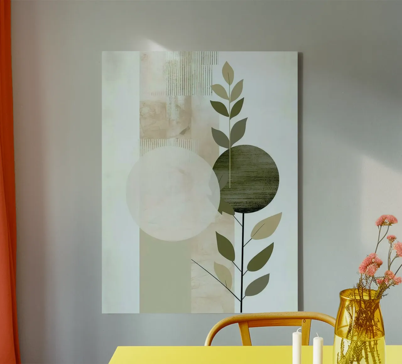 circle and branch canvas met Baklijst van miracle
