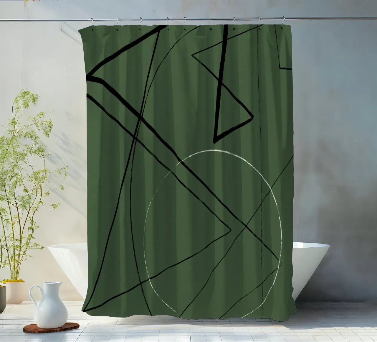 Angular Lines No 25 Duschvorhang von treechild