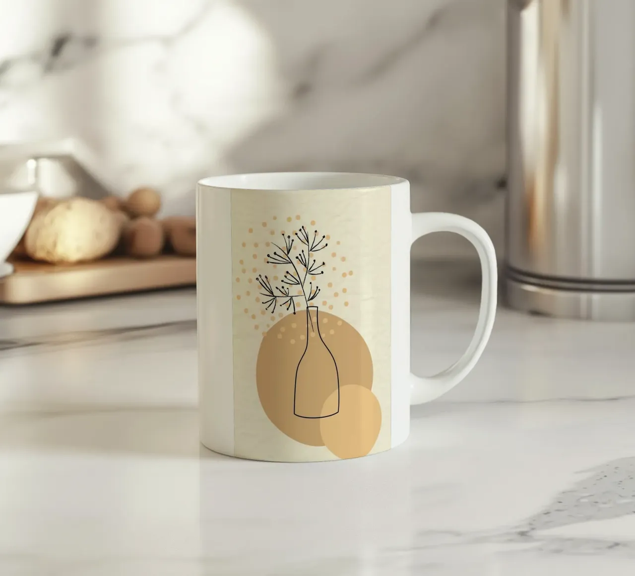 circle and bottle tazza in ceramica da miracle