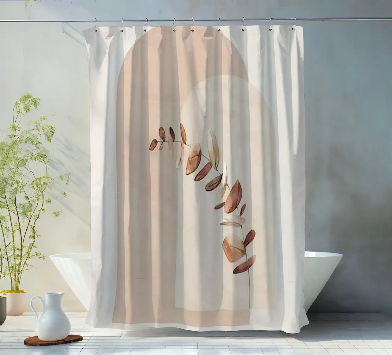 window shape with branch tenda da doccia da lifeline