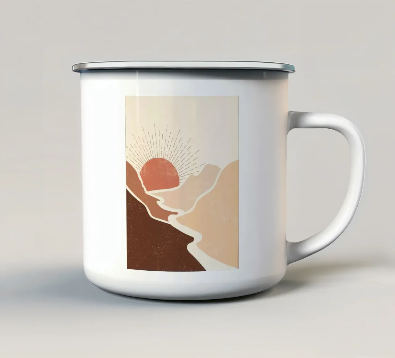 wave mountain and sunshine tazza in smalto da lifeline