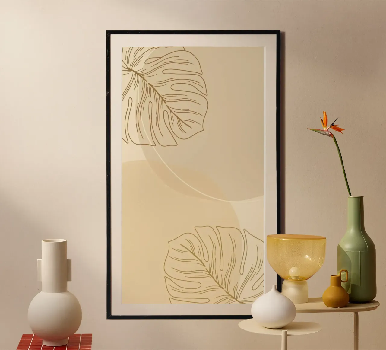 circle shadow and leaf poster van lifeline