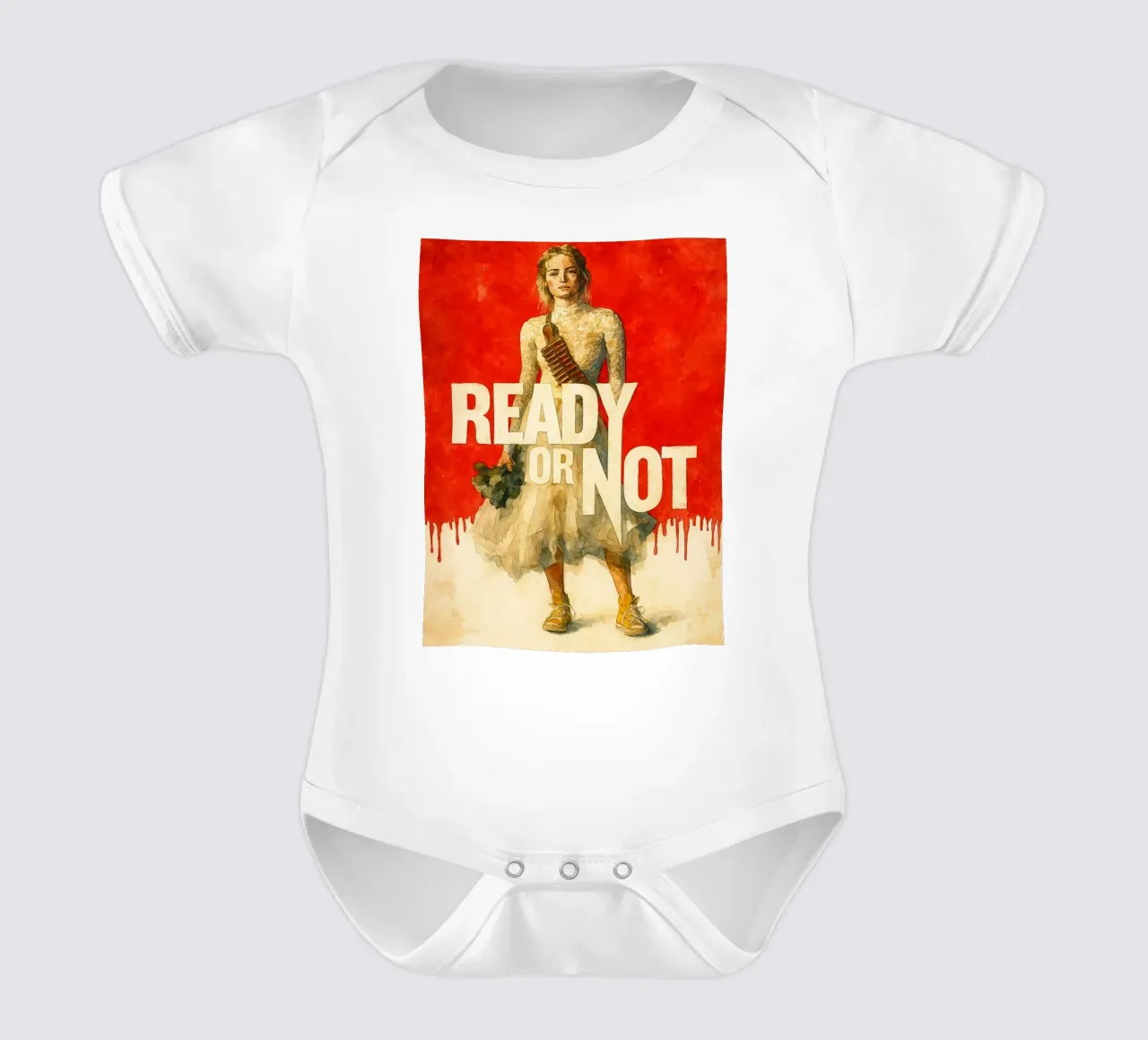 fertig oder nicht Filme Übermalen Kurzarm Babybody von joexs