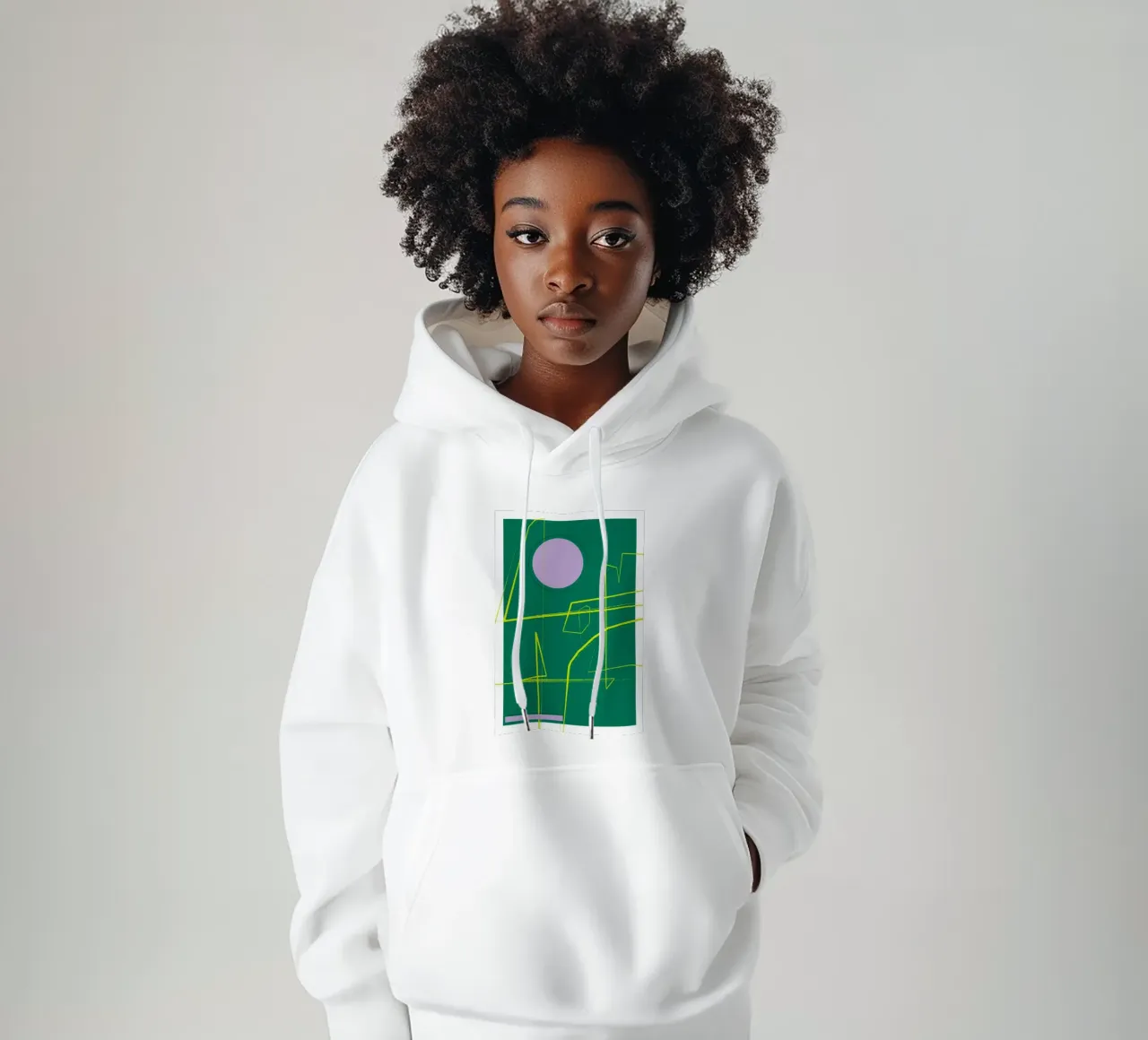 Angular Lines No 23 sweat à capuche de treechild